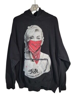 Three Layer black gangsta Marilyn hoodie Size 2XL